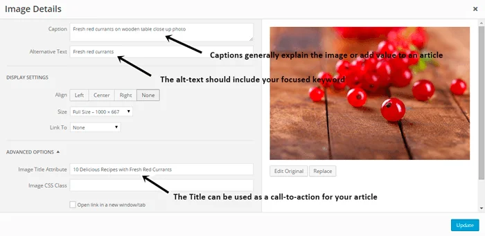 Billedetekst i WordPress