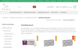 Eksempel på kort kategoribeskrivelse "above the fold"